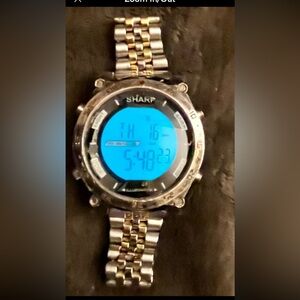 Men’s Sharp digital watch 2 toned band